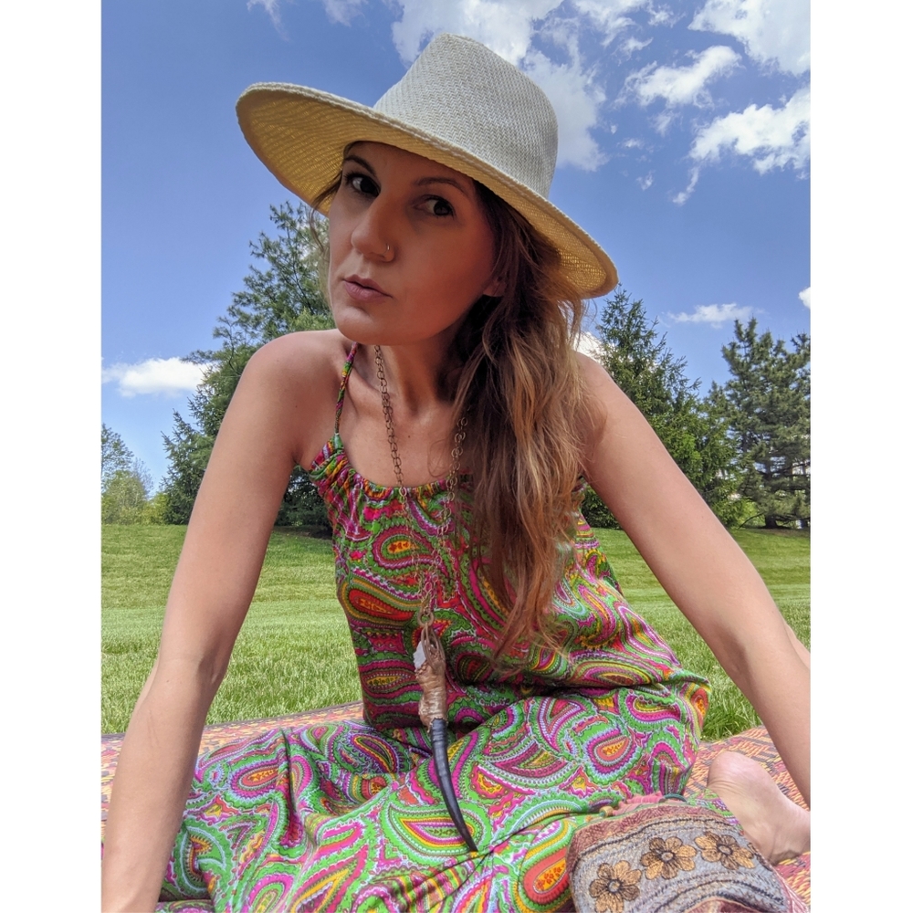 70s Paisley Print Maxi dress - Picture 5 of 6